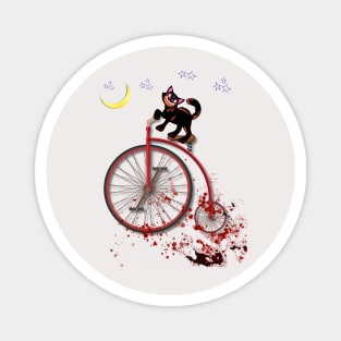 Funny cat ridin bycicle Magnet